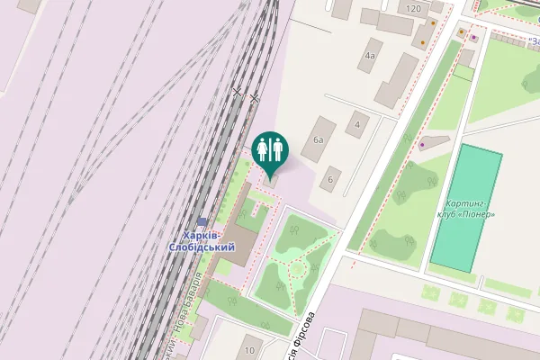 Map showing location of проїзд Афанасія Фірсова 114 Toilet