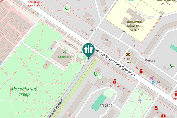 Map showing location of Кримська вулиця Toilet