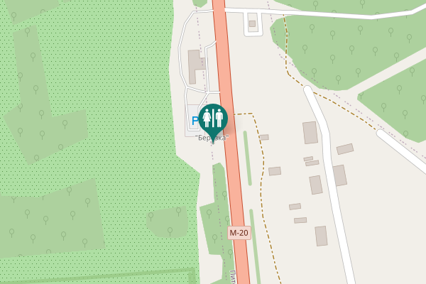 Map showing location of М-20 Toilet