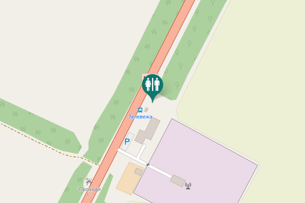 Map showing location of М-20 Toilet