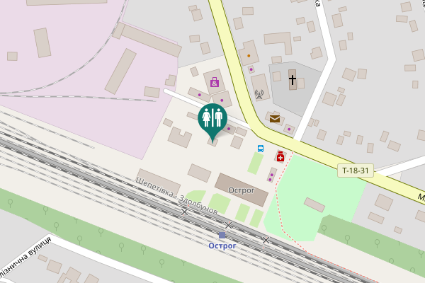 Map showing location of Мирна вулиця Toilet