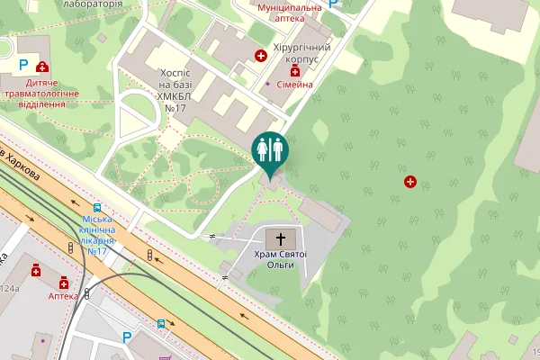 Map showing location of Heroiv Kharkova Avenue 195 Toilet