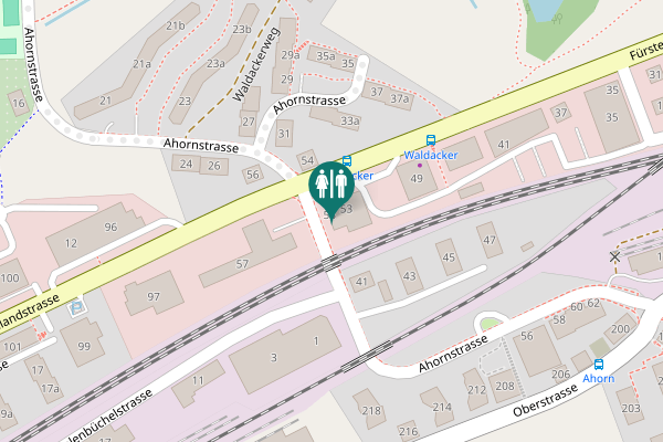 Map showing location of Fürstenlandstrasse 53 Toilet