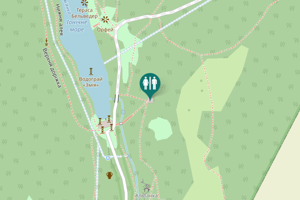 Map showing location of Венеційський міст Toilet