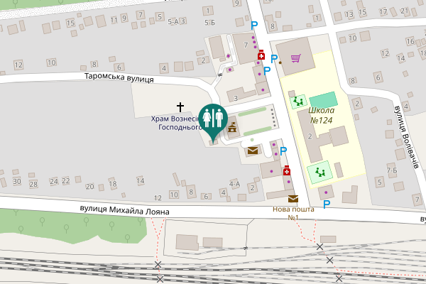 Map showing location of Staryi Shliakh Street 4 Toilet