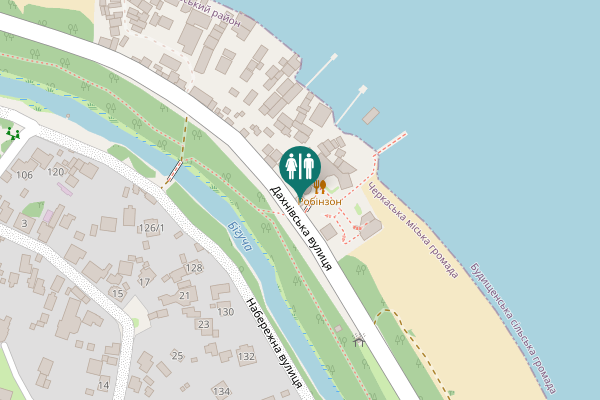 Map showing location of Дахнівська вулиця Toilet