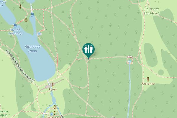 Map showing location of Шлях до Великої галявини Toilet