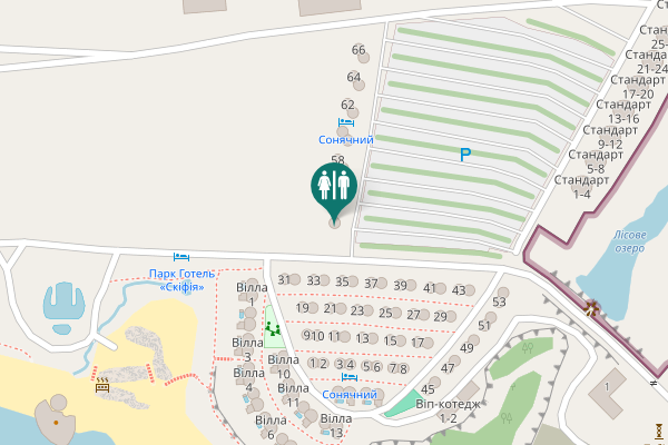 Map showing location of Ozerna Street 1 Toilet
