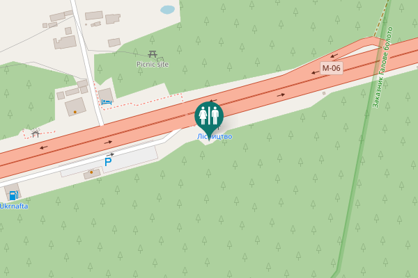 Map showing location of М-06 Toilet