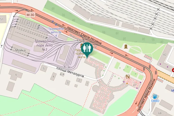 Map showing location of Women Toilet - AI Research - Level 0