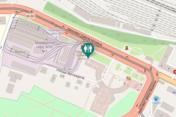 Map showing location of Men Toilet - AI Research - Level 0