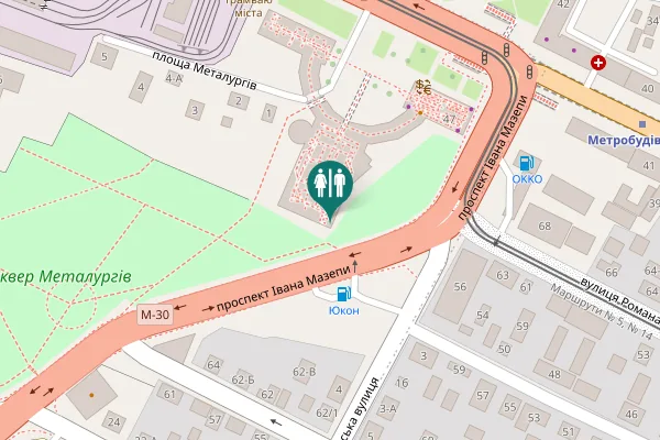Map showing location of Women Toilet - B Build - Level 0