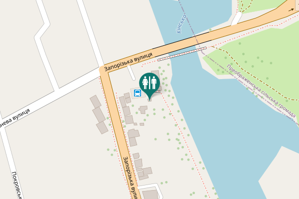 Map showing location of Запорізька вулиця Toilet