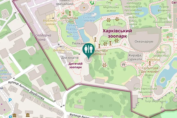 Map showing location of Зоологічний провулок Toilet