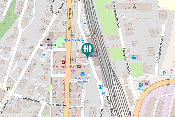 Map showing location of Neudorfstrasse 96 Toilet