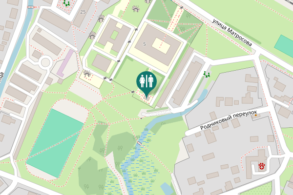 Map showing location of Железнодорожная улица 5 Toilet