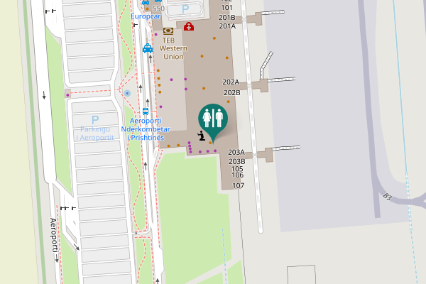 Map showing location of Aeroporti 550 Toilet