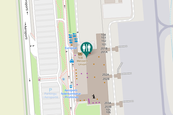 Map showing location of Aeroporti 550 Toilet