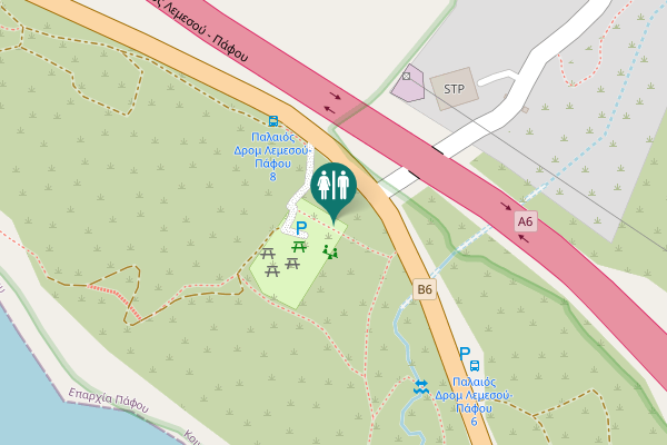 Map showing location of B6 Toilet