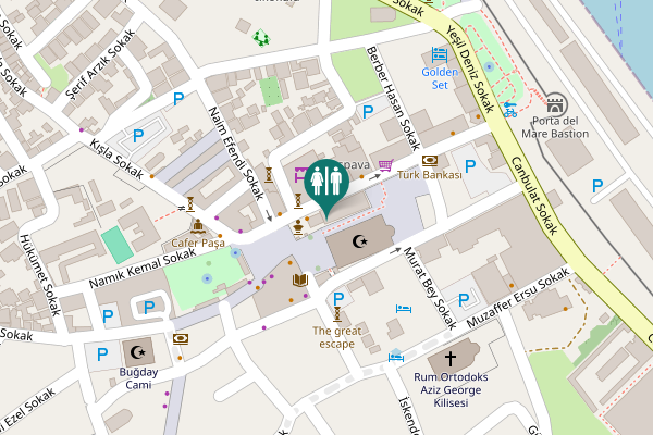 Map showing location of Namik Kemal Meydanı Toilet