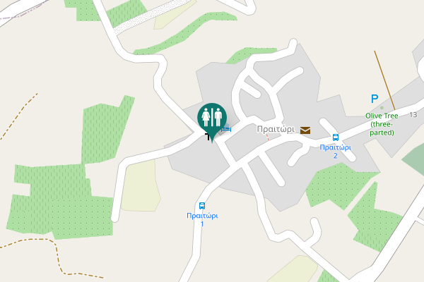 Map showing location of Praitori Toilet