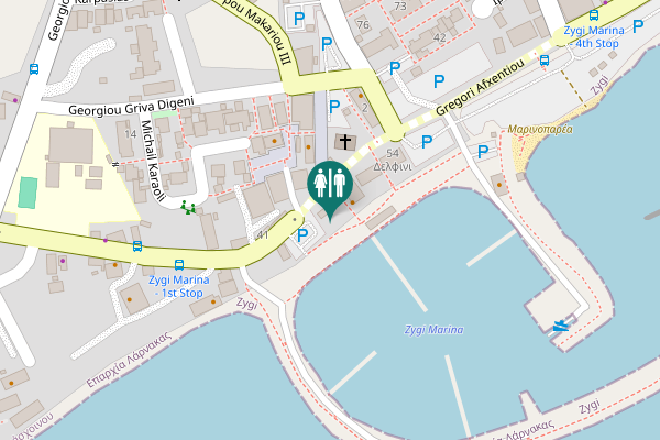 Map showing location of E107 Toilet