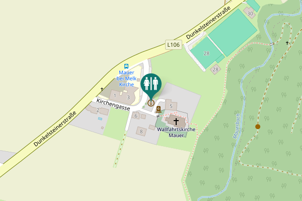 Map showing location of Kirchengasse 5 Toilet