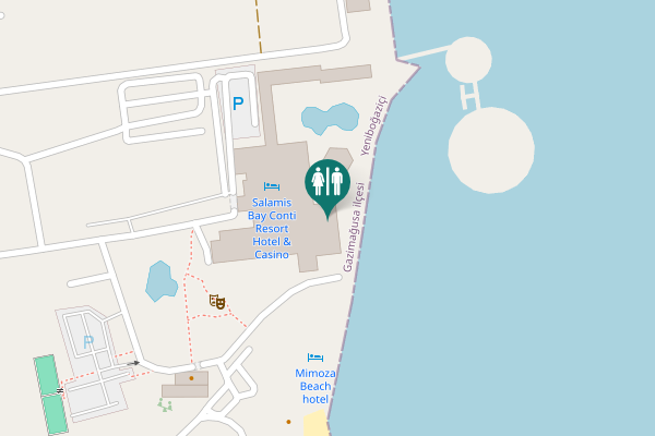 Map showing location of Agios Sergios Toilet