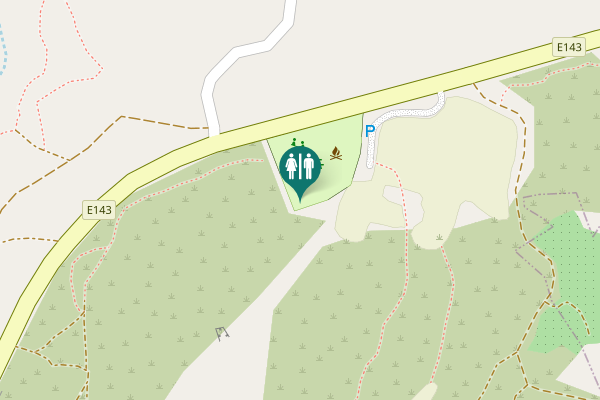 Map showing location of E143 Toilet