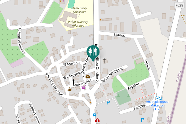 Map showing location of Andrea kai Nikou Onisiforou Toilet