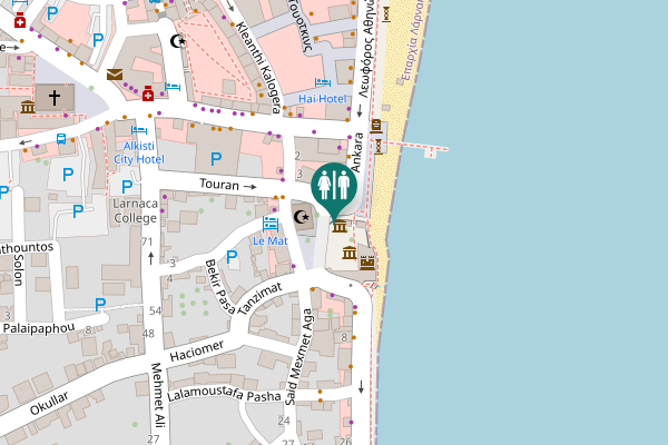 Map showing location of Kamil Kenan Toilet