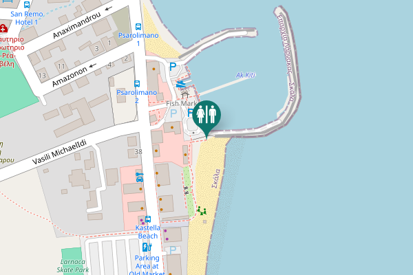 Map showing location of Piyiale Pasa 118 Toilet