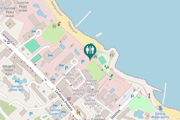 Map showing location of Protaras Avenue Toilet