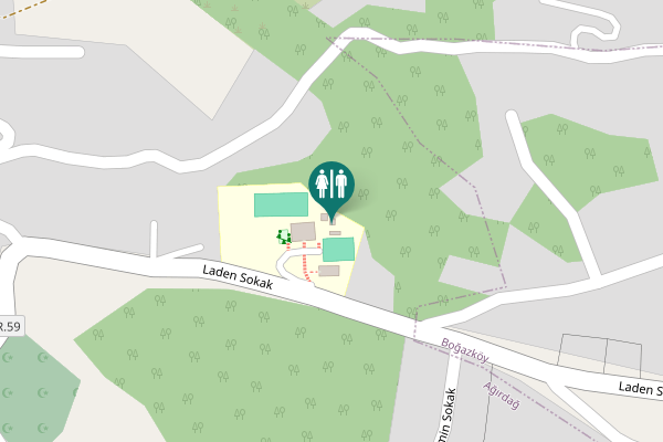 Map showing location of Laden Sokak Toilet