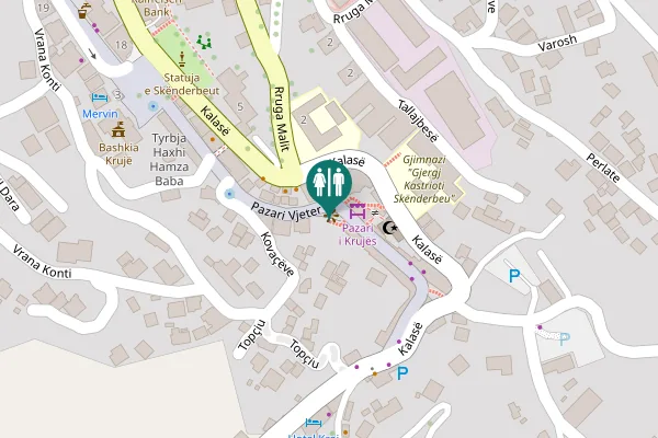 Map showing location of Pazari Vjeter Toilet