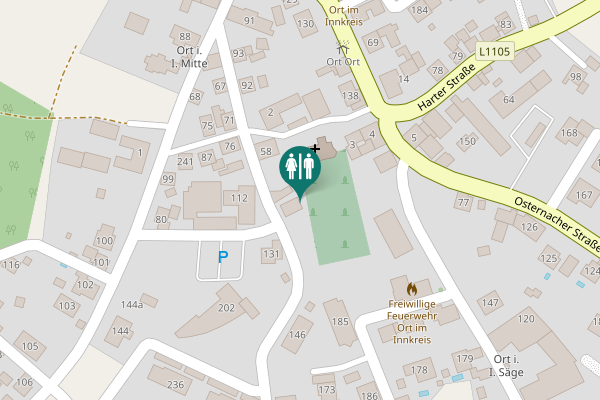 Map showing location of Öffentliche Toilette Ort im Innkreis