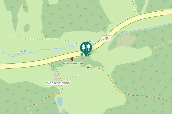 Map showing location of L134 Toilet