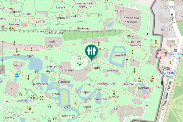 Map showing location of U Trojského zámku 120/3 Toilet
