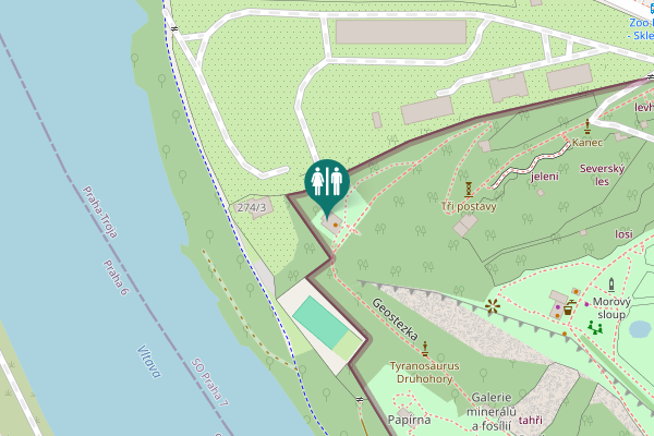 Map showing location of U Trojského zámku 120/3 Toilet