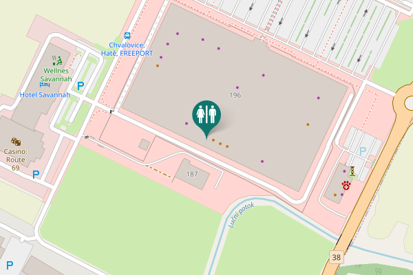 Map showing location of 187 Toilet