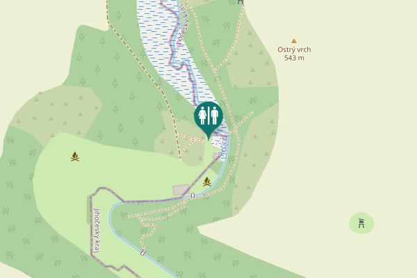 Map showing location of Dolní Vilímeč Toilet