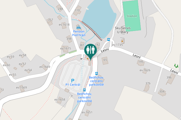 Map showing location of 383 Toilet