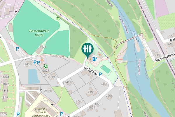 Map showing location of Ke Splavu 2308 Toilet