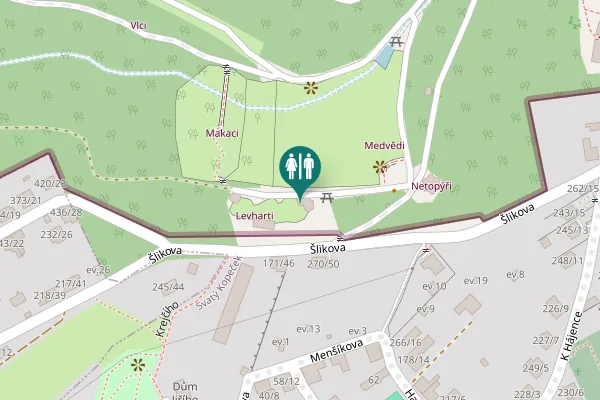 Map showing location of Šlikova 270/50 Toilet