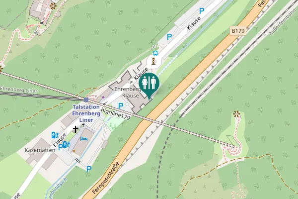Map showing location of Fernpassstraße Toilet