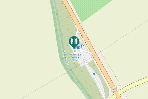 Map showing location of Zámecká 192 Toilet