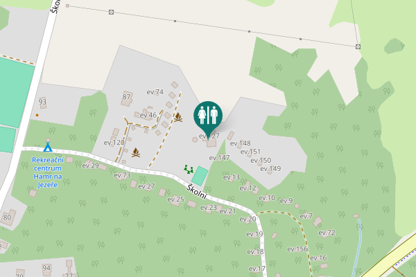 Map showing location of ev.127 Toilet
