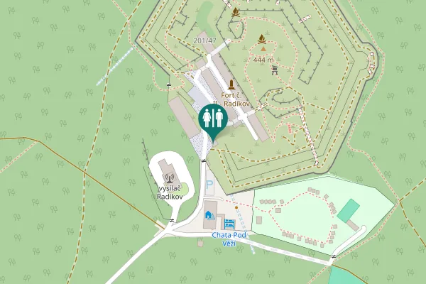 Map showing location of Na pevnůstce 184/32 Toilet