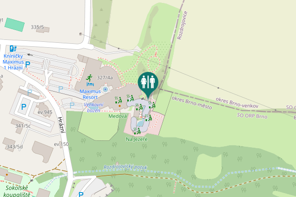 Map showing location of Brno Toilet