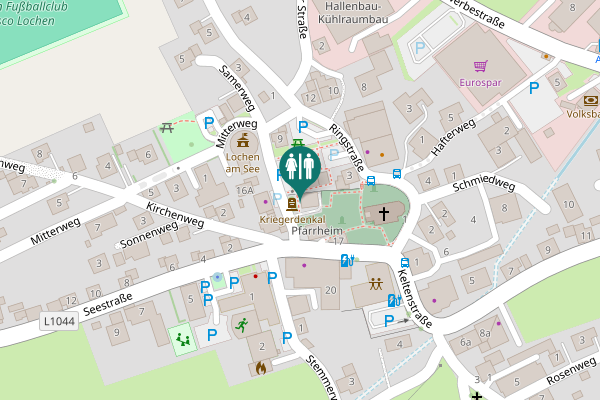 Map showing location of Öffentliches WC